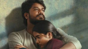 A man hugging a women 